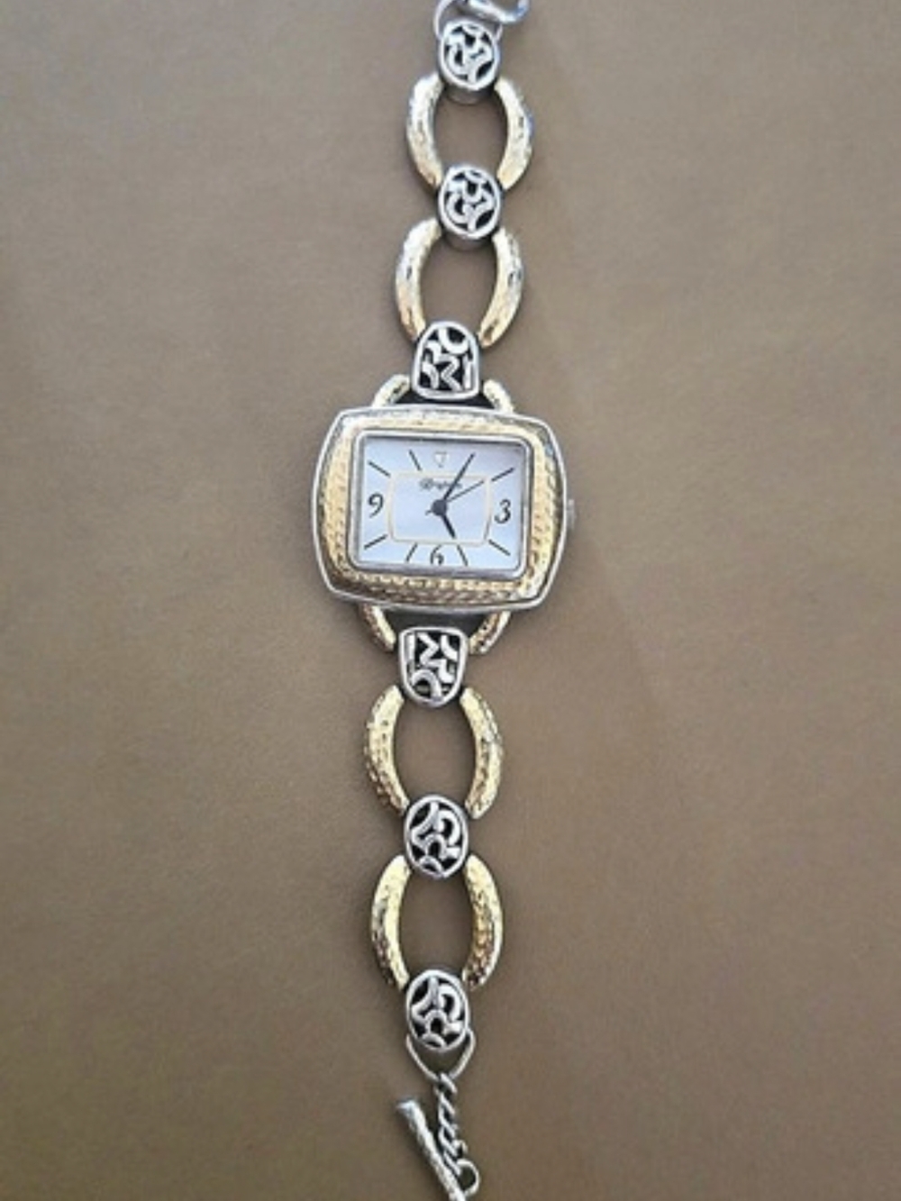 Brighton Las Vegas Watch Silver & Gold-Tone Bracelet